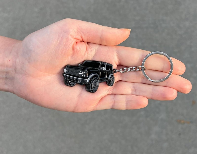 FOUR WHEEL BEAST Bronco Keychain Accessories 4 door key chain Fob Cover Cool Mods compatible with Ford Bronco 2022 2023 2024 - Image 2